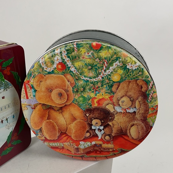 ❤️5/$25 Pair of Vintage Christmas Tins - Picture 2 of 8